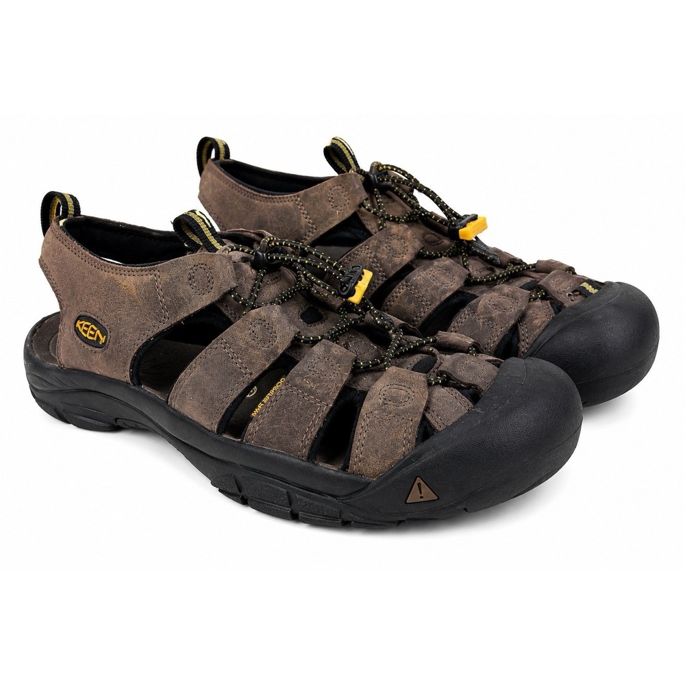 KEEN Newport Waterproof Leather Sandals Men's Size 11 Brown Hiking Shoes